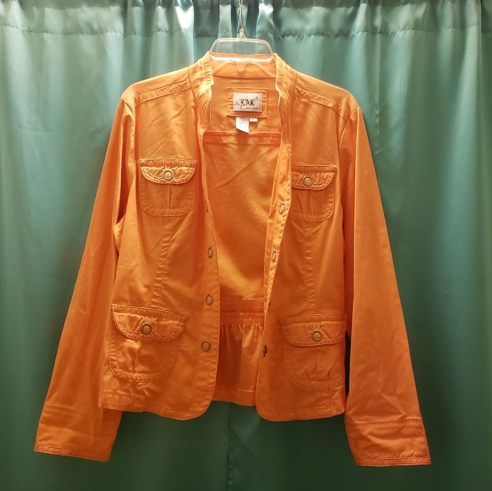 Live A Little large light trendy jacket - orange
